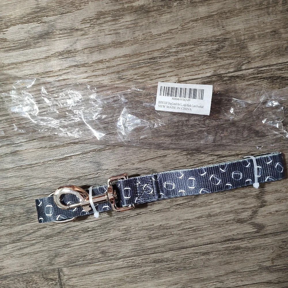 Football Black and White Patterned 9ft Dog Leash